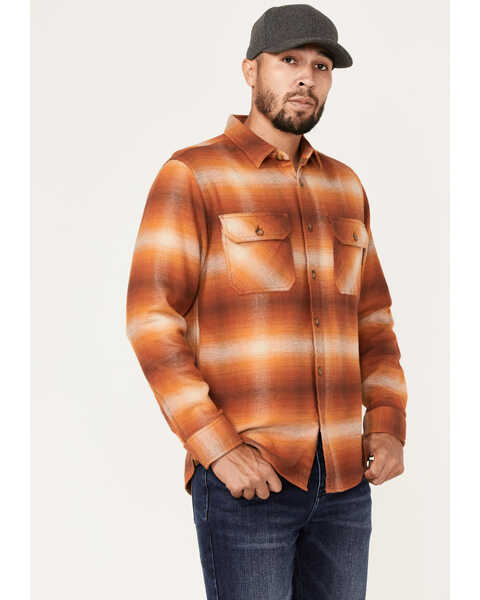 Image #2 - Pendleton Men's Burnside Large Ombre Plaid Print Button Down Western Flannel Shirt , , hi-res