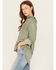 Image #2 - Velvet Heart Women's Washed Out Button Front Shirt, Olive, hi-res