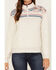 Image #3 - RANK 45® Women's 1/4 Zip Southwestern Print Contrast Pullover , Oatmeal, hi-res