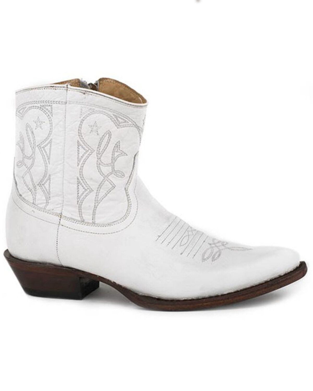 Image #1 - Stetson Women's Anika Western Booties - Snip Toe, White, hi-res