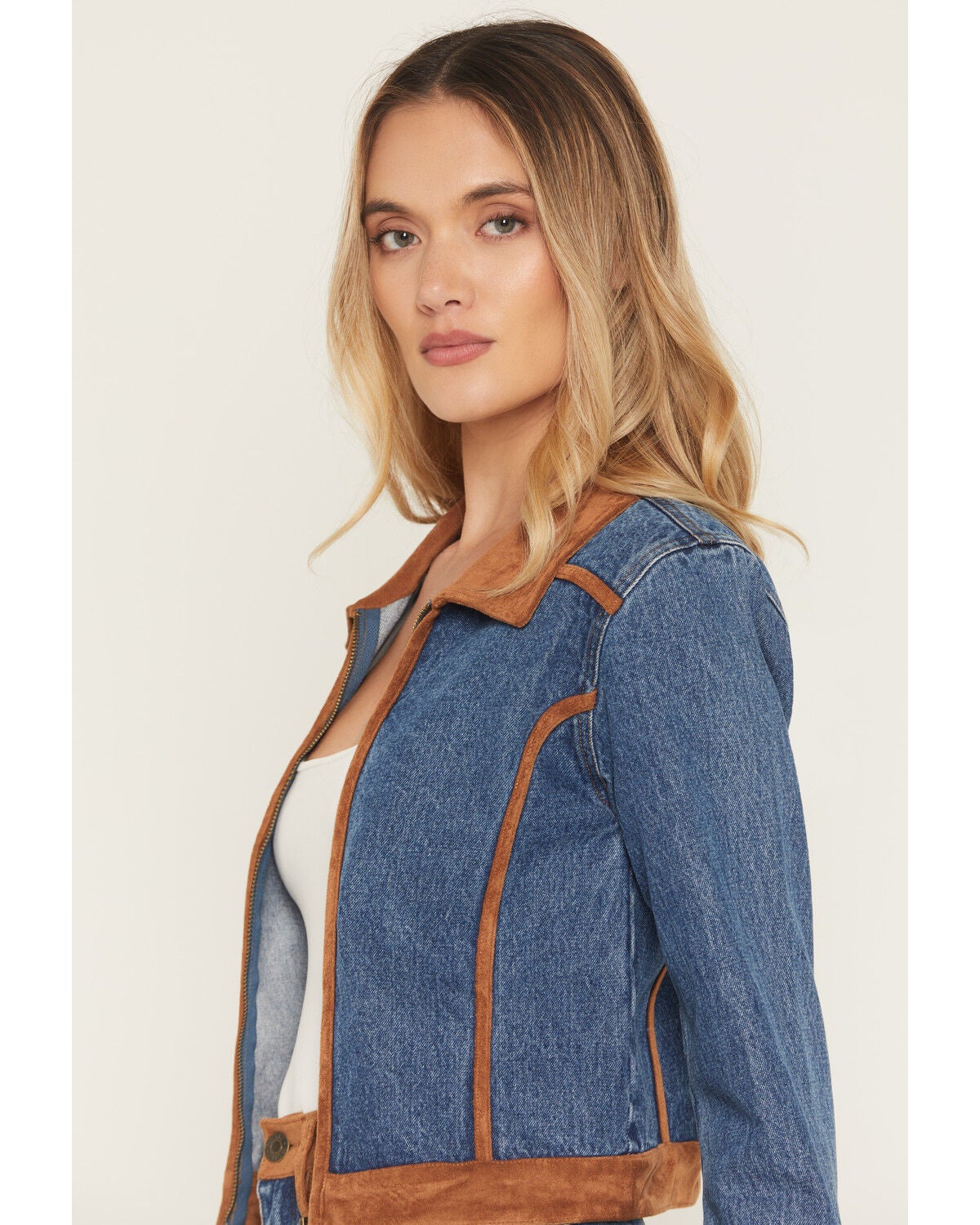Image #2 - Show Me Your Mumu Women's Dawson Medium Wash Denim Jacket, Medium Wash, hi-res
