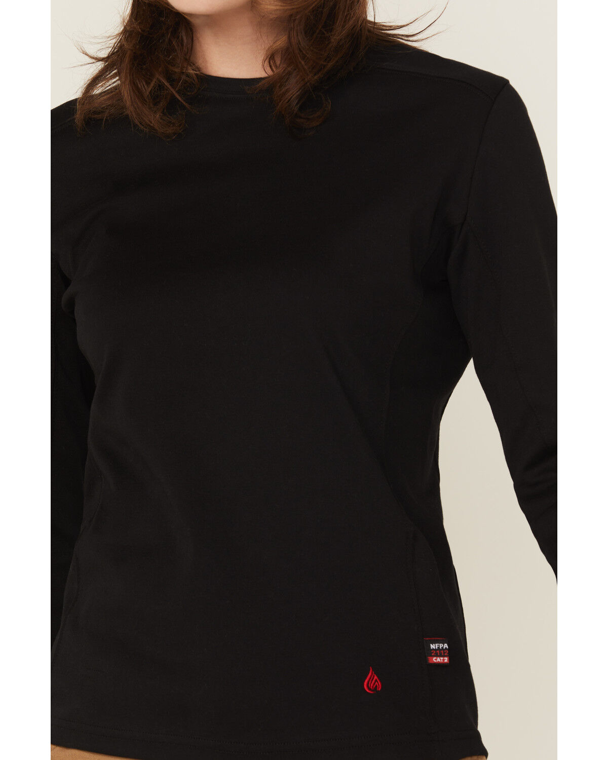 Image #3 - Forge Workwear Women's FR Long Sleeve Work Shirt, Black, hi-res