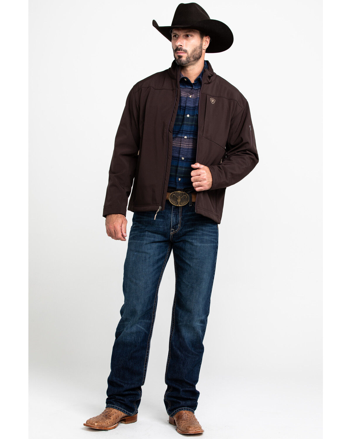 Image #6 - Ariat Men's Coffee Bean Vernon 2.0 Softshell Jacket - Big & Tall, Brown, hi-res
