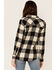 United By Blue Women's Plaid Print Responsible Button Down Western Flannel Shirt , Black/white, hi-res