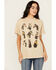 Image #1 - Girl Dangerous Women's Horses Relaxed Short Sleeve Graphic Tee, Natural, hi-res