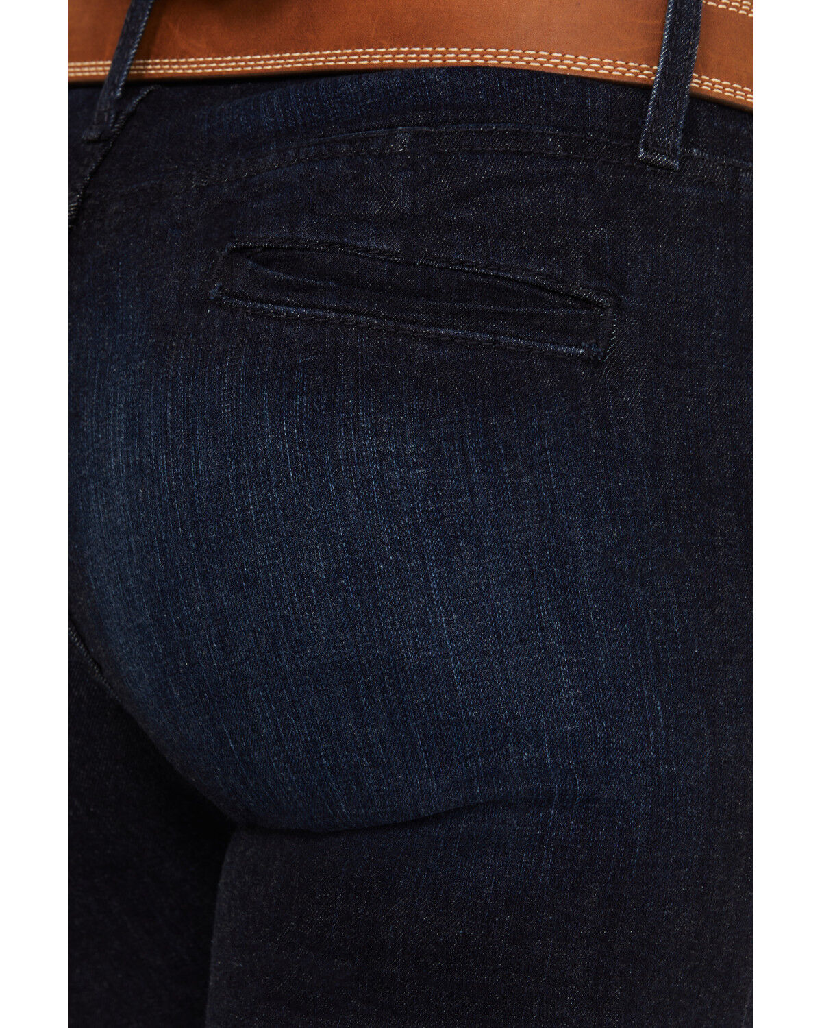 Image #4 - Cinch Women's Lynden Dark Wash Mid Rise Trouser Stretch Denim Jeans, Indigo, hi-res