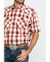 Image #4 - Pendleton Men's Frontier Plaid Print Short Sleeve Snap Western Shirt , Red, hi-res
