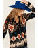 Image #2 - Cotton & Rye Women's Southwestern Print Knit Cardigan Sweater, Black, hi-res