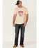 Image #2 - Moonshine Spirit Men's Guitar USA Graphic Short Sleeve T-Shirt, White, hi-res