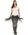 Image #4 - Kobler Leather Women's Hand-Tooled Fringe Belt, Black, hi-res