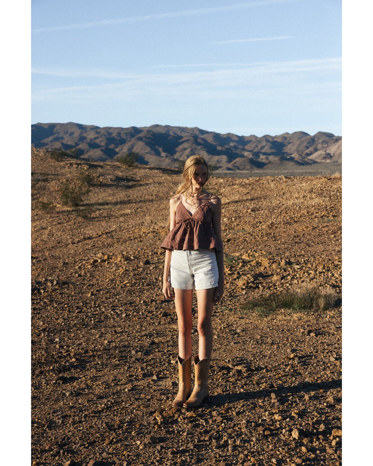 Image #1 - Cleo + Wolf Women's Solid Sleeveless Peplum Tank Top, Brown, hi-res