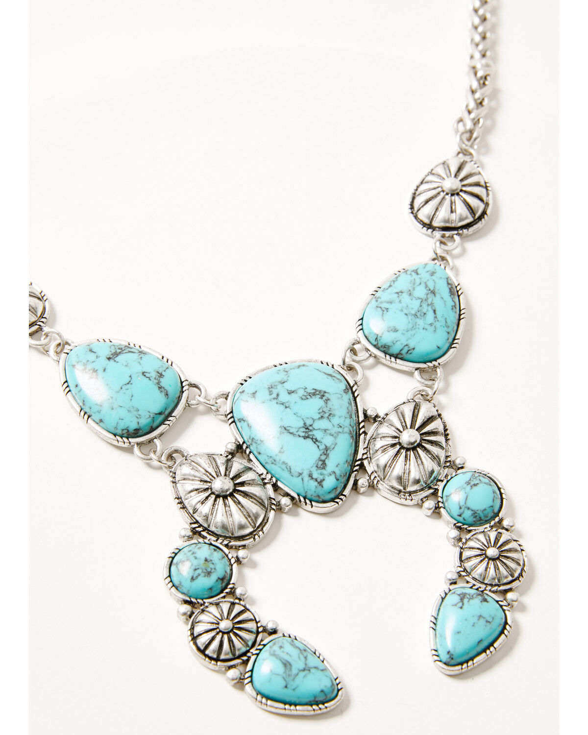 Image #2 - Idyllwind Women's Patomic Statement Squash Blossom Necklace, Silver, hi-res