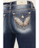 Miss Me Women's Medium Wash Mid Rise Saddle Stitch Angle Wing Bootcut Jeans, Medium Wash, hi-res