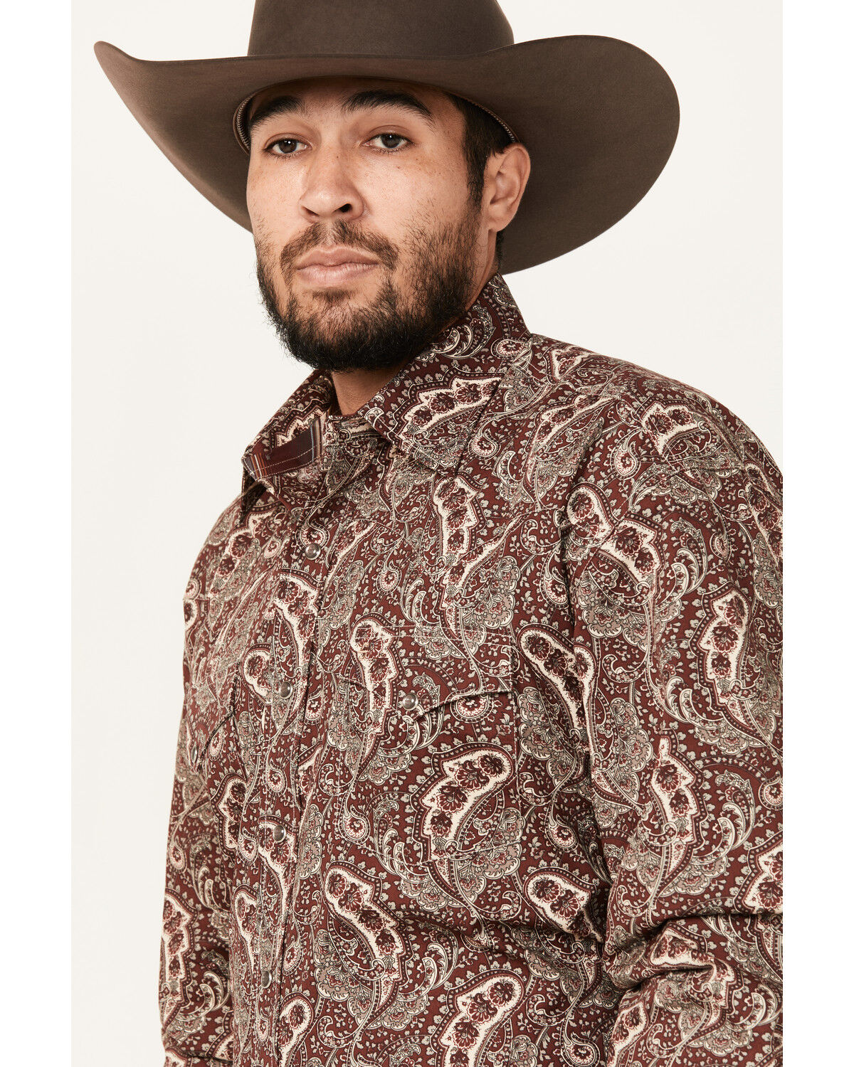 Image #2 - Stetson Men's Paisley Print Long Sleeve Snap Western Shirt, , hi-res