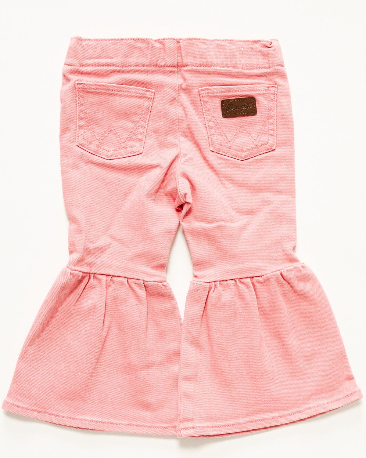 Image #3 - Wrangler Infant Girls' Ruffle Pull-On Flare Denim Jeans, Pink, hi-res
