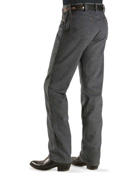 Image #1 - Wrangler 13MWZ Cowboy Cut Original Fit Jeans - Prewashed Colors - Tall, Charcoal Grey, hi-res