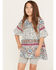 Image #2 - Hayden Girls' Printed Bell Sleeve Tunic, White, hi-res