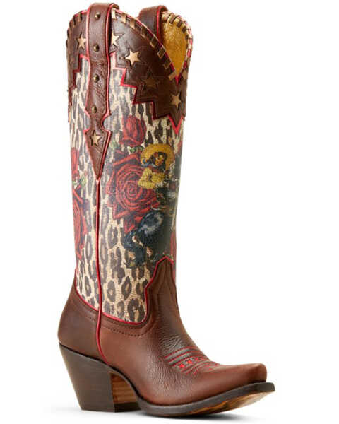 Image #1 - Ariat X Rodeo Quincy Women's Rodeo Western Boots - Snip Toe , Brown, hi-res