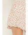 Image #5 - Cleo + Wolf Women's Floral Print Lace-Up Mini Skort, Ivory, hi-res