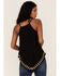 Image #4 - Band of the Free Women's Instant Karma Embroidered Floral Tank Top, Black, hi-res