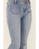 Image #2 - Shyanne Women's Luna Medium Wash High Rise Patch Pocket Flare Comfort Stretch Denim Jeans , Medium Wash, hi-res