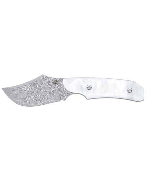 Hooey Domino Pearl Fixed Blade Skinner Knife , White, hi-res