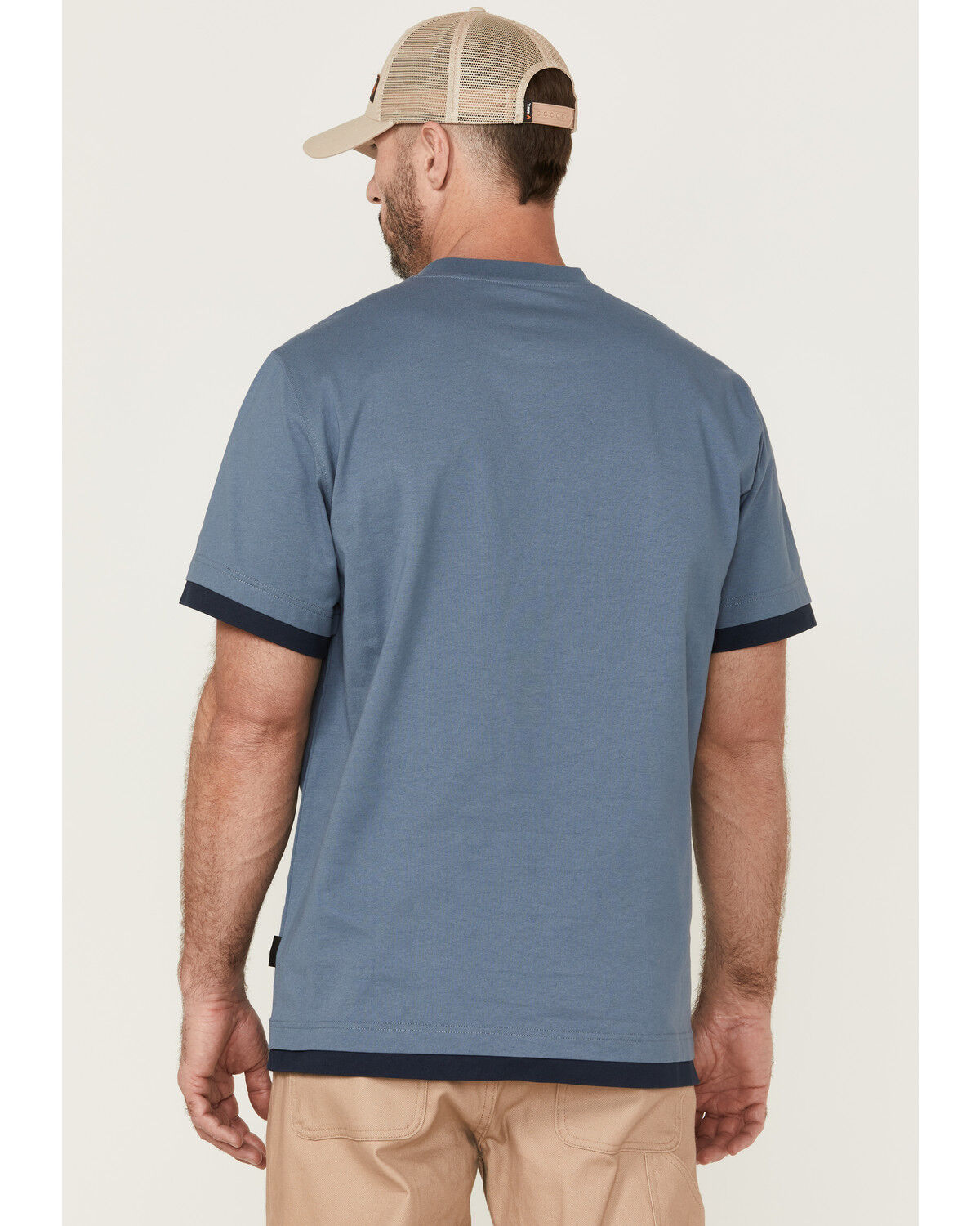 Image #4 - Hawx Men's Layered Work Pocket T-Shirt, Light Blue, hi-res