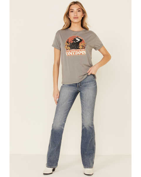 Image #2 - White Crow Women's This Country Needs More Cowboys Graphic Short Sleeve Tee , Charcoal, hi-res