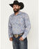 Image #1 - Stetson Men's Paisley Print Long Sleeve Snap Western Shirt, Blue, hi-res