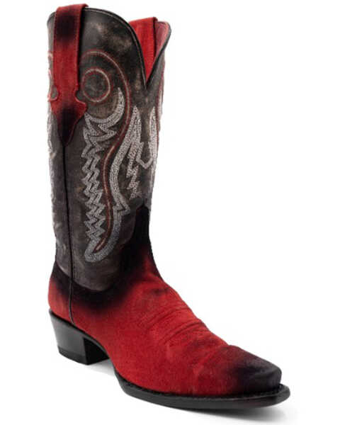 Ferrini Women's Roughrider Western Boots - Snip Toe , Red, hi-res