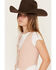 Image #2 - Ashley Girls' Embellished Denim Vest, Pink, hi-res