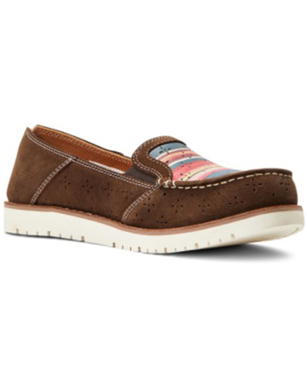Image #1 - Ariat Women's Serape Stripe 360 Casual Slip-On Cruiser - Moc Toe, Brown, hi-res