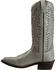 Image #3 - Old West Men's Smooth Leather Western Boots - Medium Toe, Grey, hi-res