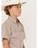 Image #2 - Cody James Boys' Paisley Print Short Sleeve Snap Western Shirt, Burgundy, hi-res