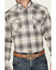 Image #2 - Dakota Grizzly Men's Dutton Plaid Print Long Sleeve Stretch Snap Flannel Shirt, Grey, hi-res