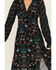 Image #3 - Rock & Roll Denim Women's Printed Long Sleeve Midi Dress, Black, hi-res