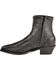 Image #3 - Abilene Western Wingtip Zipper Boots - Snip Toe, Black, hi-res