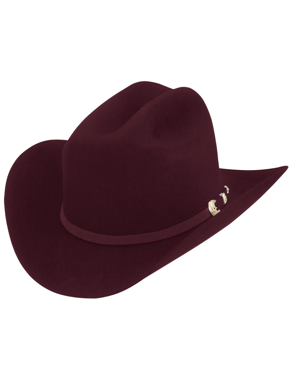 Larry Mahan Real 6X Felt Cowboy Hat, Wine, hi-res