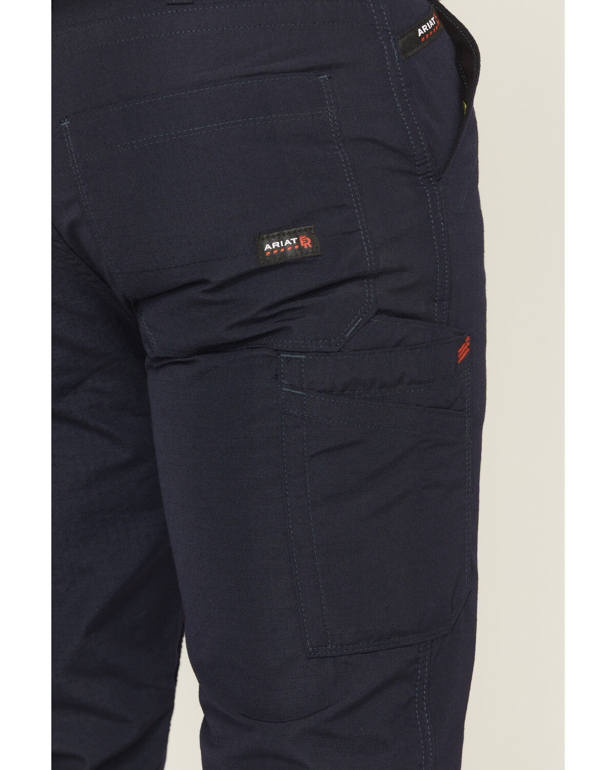 Image #4 - Ariat Men's FR M5 Duralight Ripstop Stackable Straight Leg Stretch Work Pants, Navy, hi-res