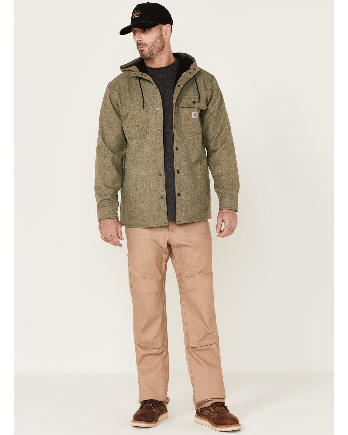 carhartt rain defender relaxed fit heavyweight hooded shirt jac