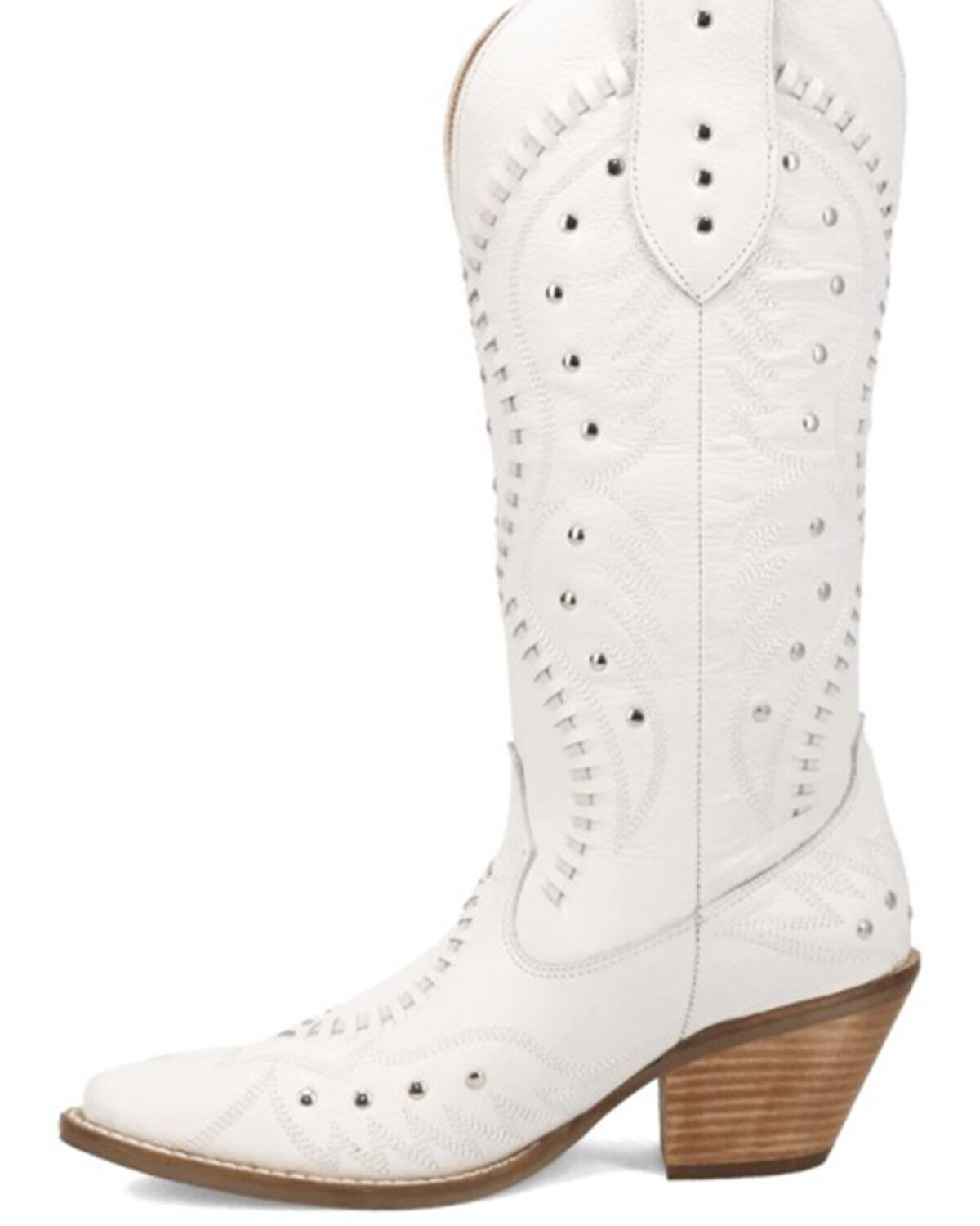 Image #3 - Dingo Women's Pretty 'N Pink Western Boots - Snip Toe, White, hi-res