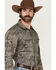 Image #2 - Wrangler Retro Men's Floral print Long Sleeve Snap Western Shirt, Grey, hi-res