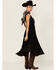 Image #4 - Scully Women's Lace-Up Jacquard Maxi Dress, Black, hi-res