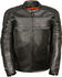 Image #1 - Milwaukee Leather Men's Reflective Band Scooter Jacket - Big 5X, Black, hi-res