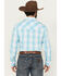Image #4 - Wrangler Men's 20X Plaid Print Long Sleeve Snap Stretch Western Shirt, Turquoise, hi-res