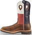 Twisted X Men's Lite Texas Flag Pull On Work Boots - Steel Toe, Brown, hi-res