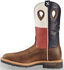 Twisted X Lite Texas Flag Pull-On Work Boots - Steel Toe, Brown, hi-res
