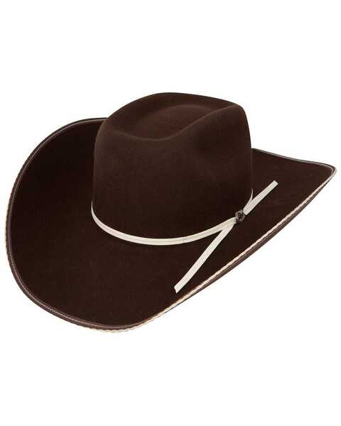 Resistol Tuff Hedeman Snake Eyes 4X Felt Cowboy Hat, Cordovan, hi-res