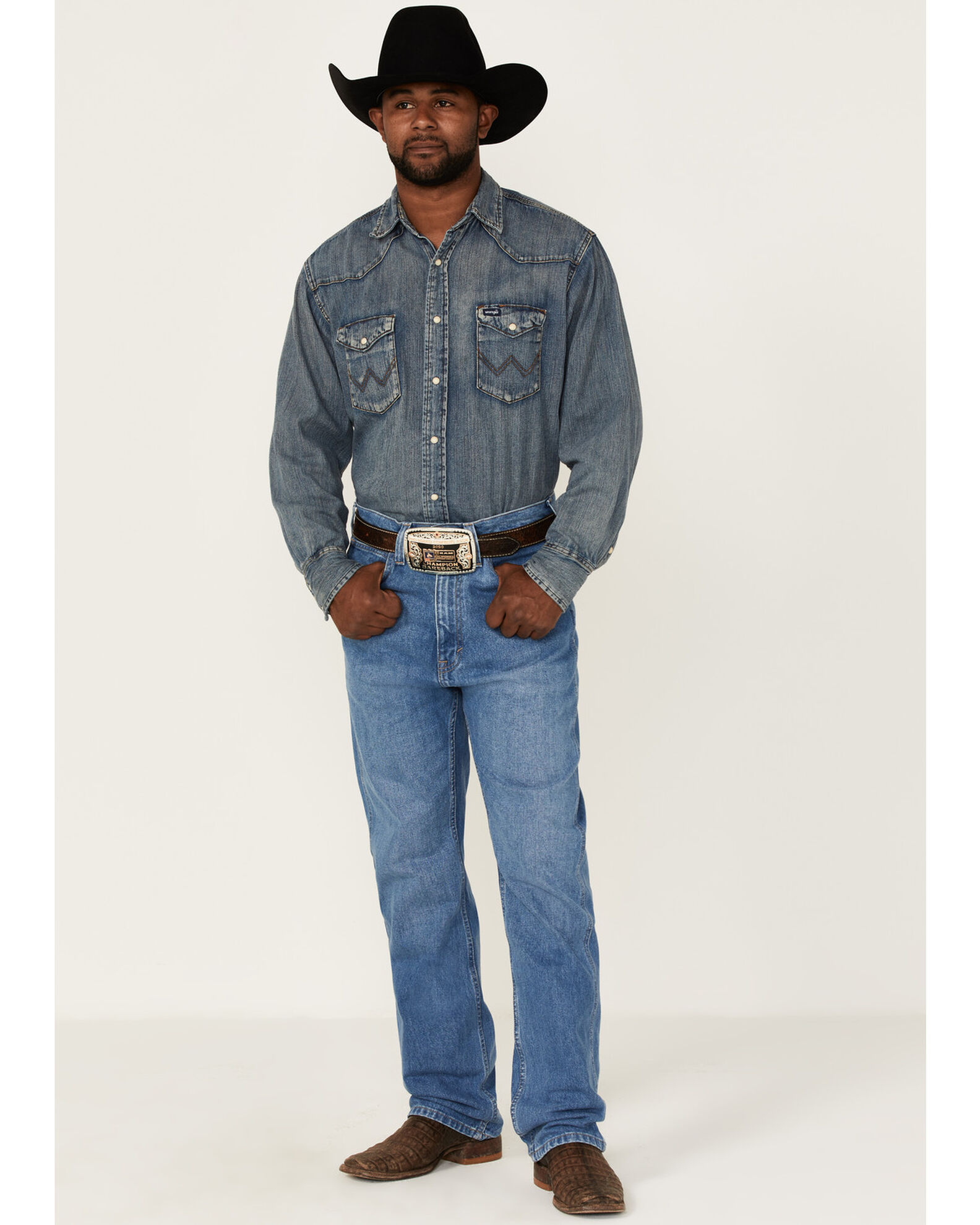 Men's denim best sale cowboy hat