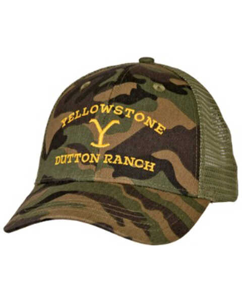 Image #1 - Paramount Network's Yellowstone Men's Logo Camo Print Ball Cap , Camouflage, hi-res